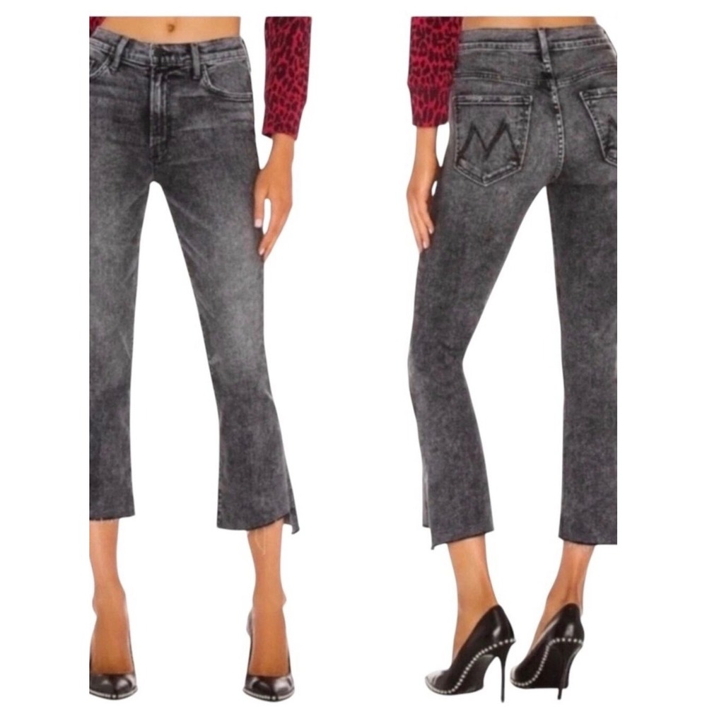 MOTHER The Insider Crop Step Fray Jeans Train Stops‎ size 26